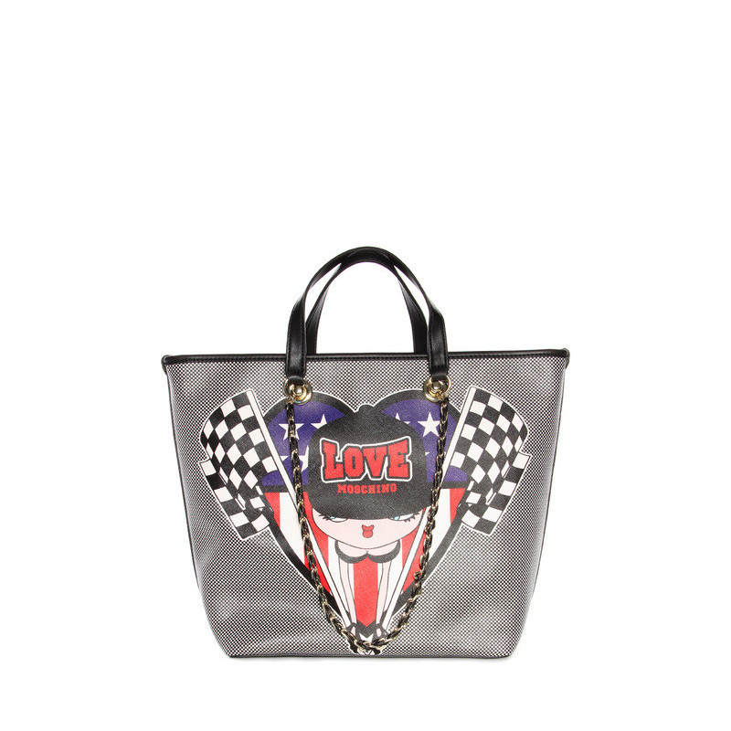 Bag Moschino Love black-white